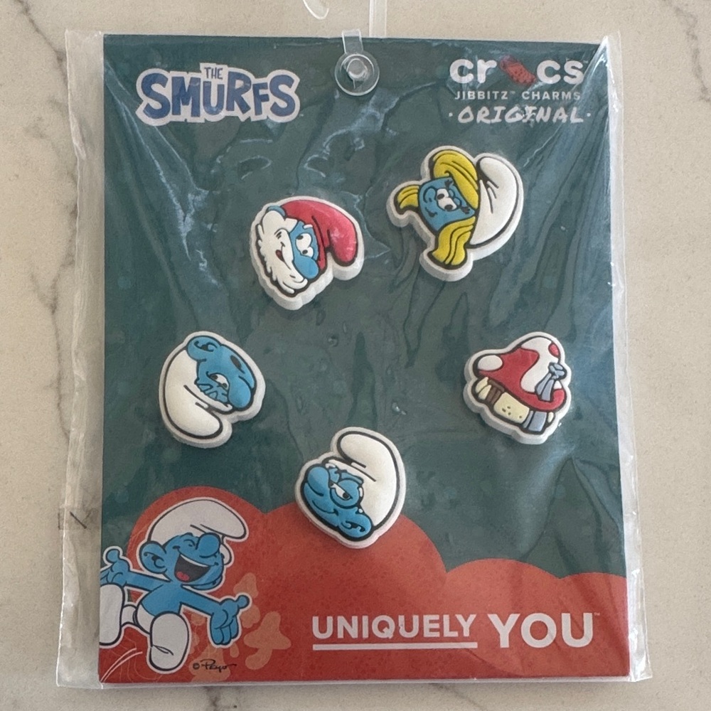 CROCS The Smurfs Jibbitz Charm Set - Blue, White, Red, Yellow